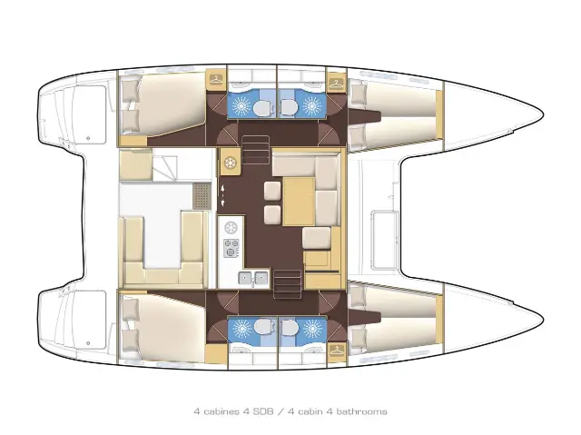 Lagoon 400 S2. - [Layout image]