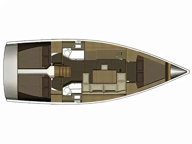 Dufour 382 - [Layout image]